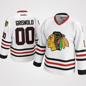 Black Hawks CLARK GRISWOLD
#00 Christmas Vacation Hockey Jersey / Ugly Sweater